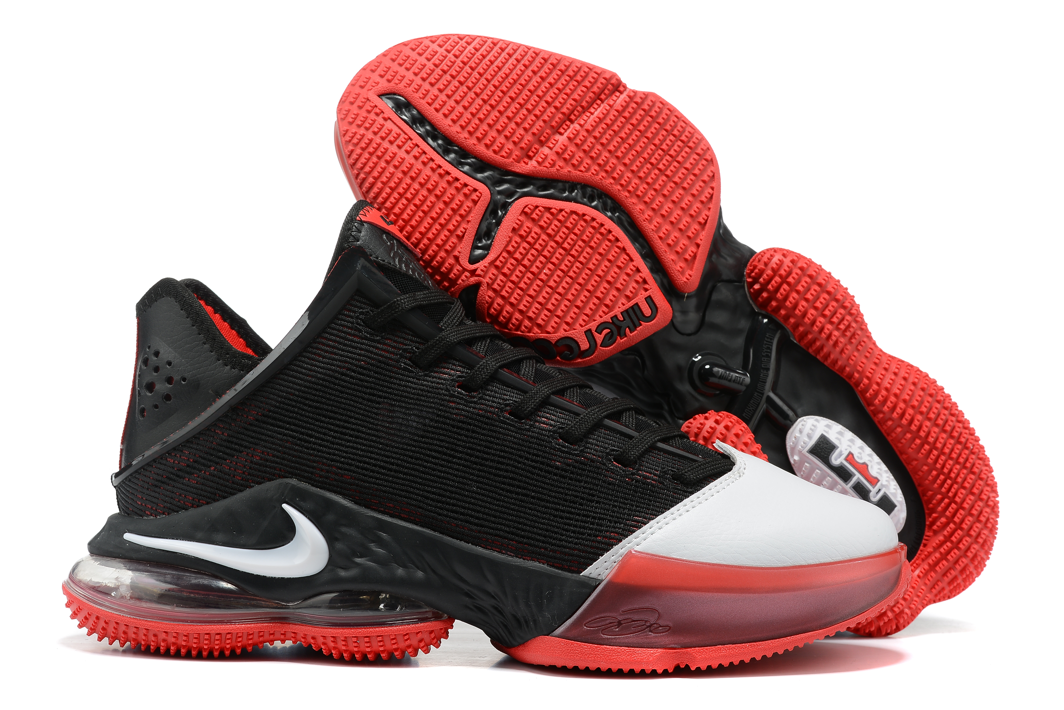 Nike LeBron 19 Low Black Red White Shoes